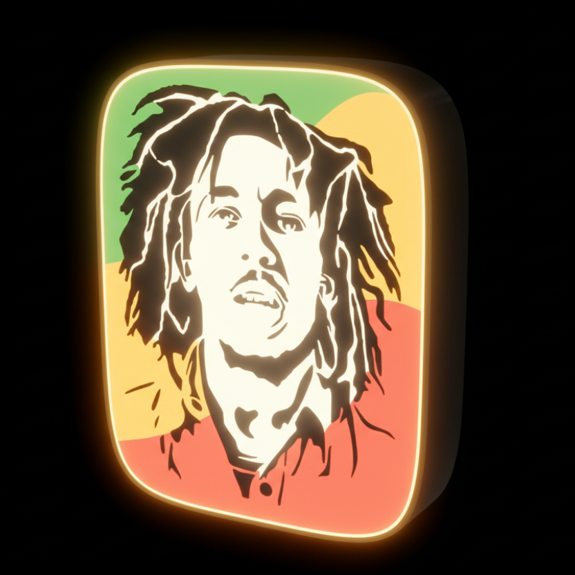 lampara led bob marley